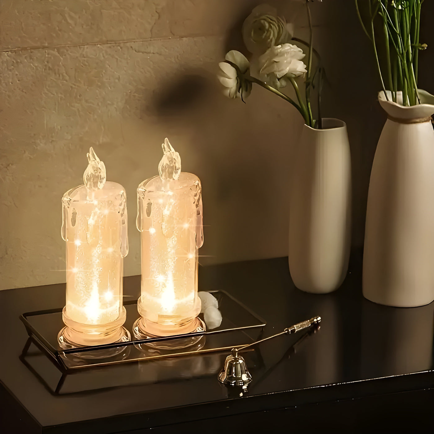 LED Candles | Flameless | Pillar Candles | Battery-Operated Candles | Christmas Candles-Grace Aura