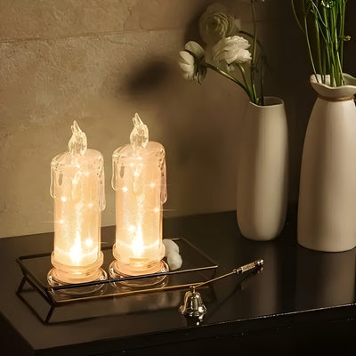 LED Candles | Flameless | Pillar Candles | Battery-Operated Candles | Christmas Candles-Grace Aura