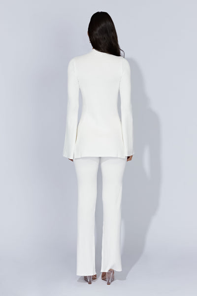 LUXE Knit Jumper - Women's Off White Oversized Knit Sweater - Perfect for Winter-Grace Aura