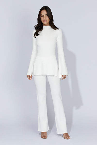 LUXE Knit Jumper - Women's Off White Oversized Knit Sweater - Perfect for Winter-Grace Aura
