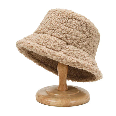 Ladies Bucket Hat - Fleece - Winter - Teddy Bucket Hat - Women's Bucket Hat-Grace Aura