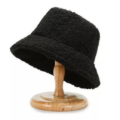 Ladies Bucket Hat - Fleece - Winter - Teddy Bucket Hat - Women's Bucket Hat-Grace Aura