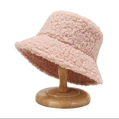 Ladies Bucket Hat - Fleece - Winter - Teddy Bucket Hat - Women's Bucket Hat-Grace Aura