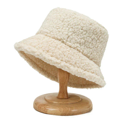 Ladies Bucket Hat - Fleece - Winter - Teddy Bucket Hat - Women's Bucket Hat-Grace Aura
