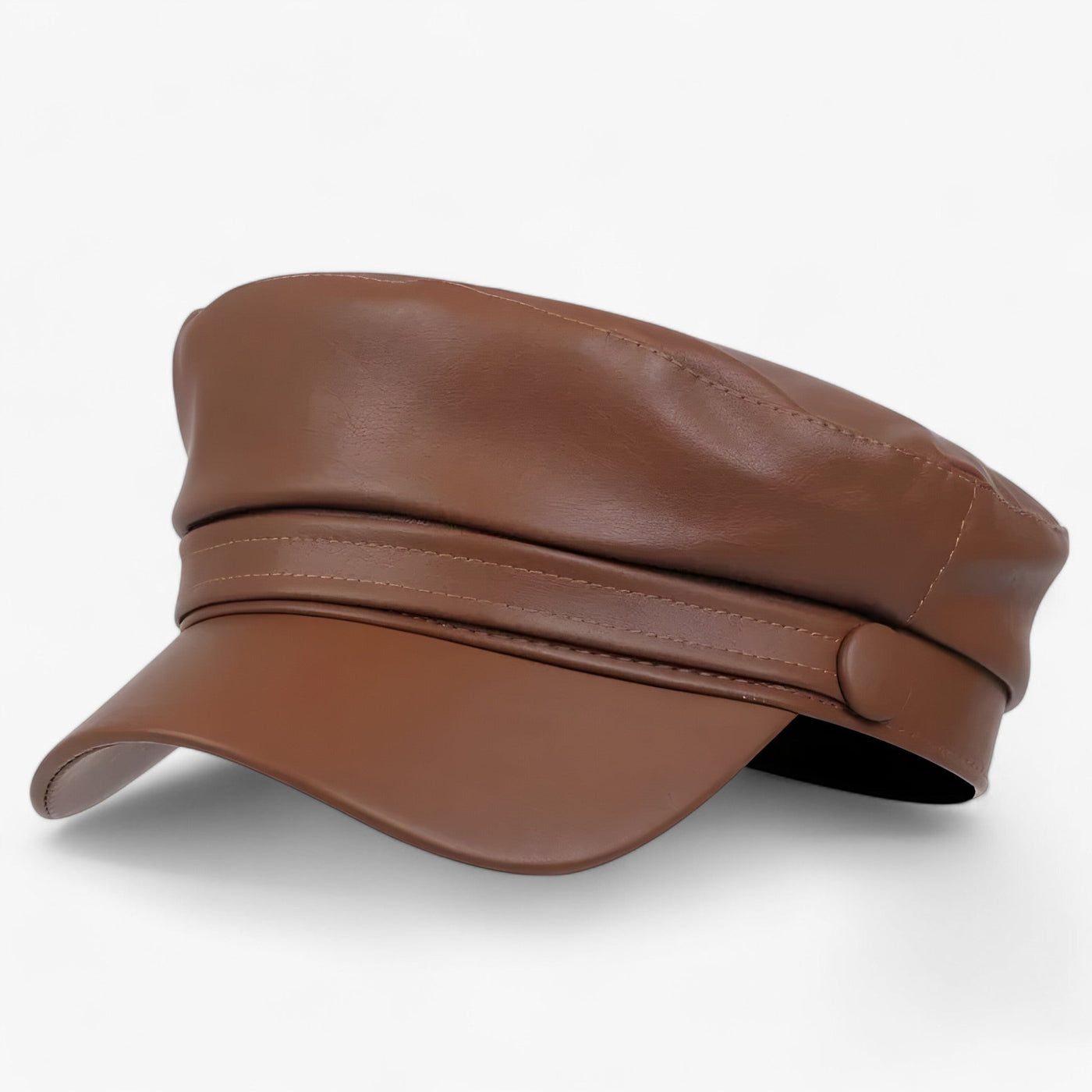 Ladies Flat Cap - Vegan Leather - Driving Cap - Newsboy Cap - Women's Hat-Grace Aura