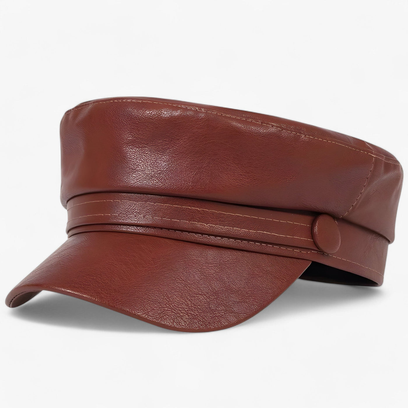 Ladies Flat Cap - Vegan Leather - Driving Cap - Newsboy Cap - Women's Hat-Grace Aura