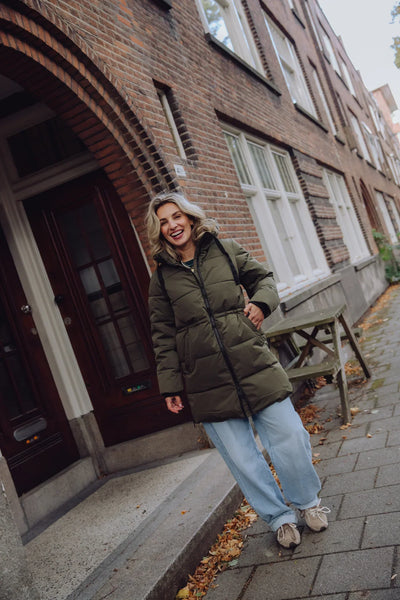 Ladies Padded Coat - Hooded - Mid Length - Puffer Jacket -Women's Winter Coat-Grace Aura