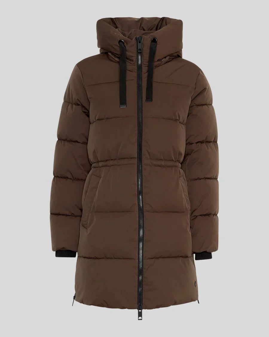 Ladies Padded Coat - Hooded - Mid Length - Puffer Jacket -Women's Winter Coat-Grace Aura
