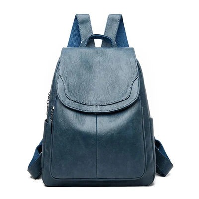 Leather Backpack - Women's Large Leatherette Laptop Backpack-Grace Aura
