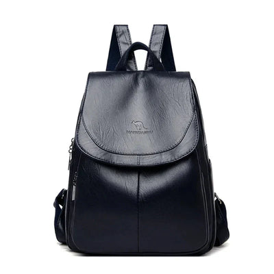 Leather Backpack - Women's Large Leatherette Laptop Backpack-Grace Aura