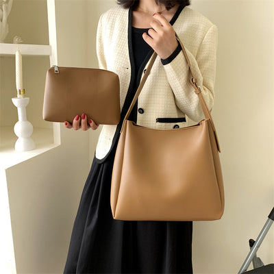 Leather Bag - Women's Leatherette Shoulder Tote Bag and Small Purse-Grace Aura
