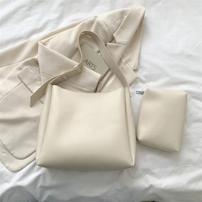 Leather Bag - Women's Leatherette Shoulder Tote Bag and Small Purse-Grace Aura