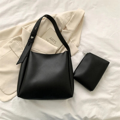 Leather Bag - Women's Leatherette Shoulder Tote Bag and Small Purse-Grace Aura