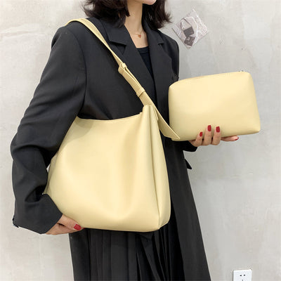 Leather Bag - Women's Leatherette Shoulder Tote Bag and Small Purse-Grace Aura