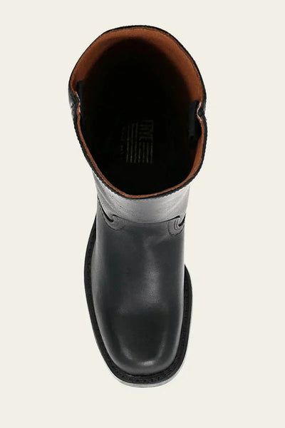 Leather Boots - Low Heel - Slip-On - Knee High Boots - Women's Boots-Grace Aura