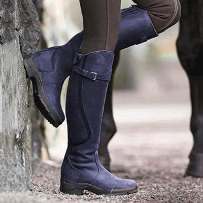 Leather Boots - Waterproof - Non-Slip - Knee-High Boots - Women's Boots-Grace Aura
