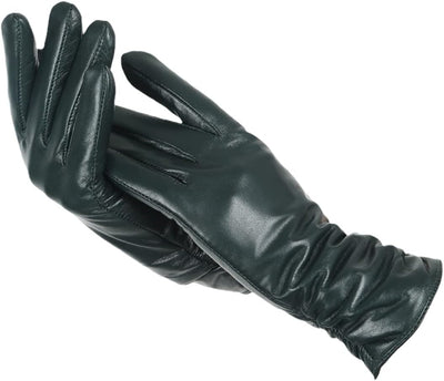 Leather Gloves - Ladies Warm Fur Lined Winter Gloves-Grace Aura