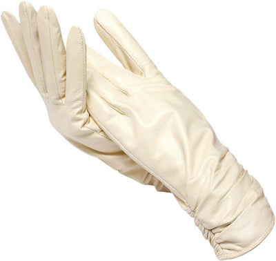Leather Gloves - Ladies Warm Fur Lined Winter Gloves-Grace Aura