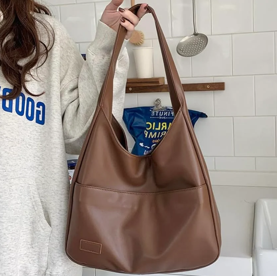 Leather Hobo Handbag - Vegan Leather - Everyday - Hobo Bag - Shoulder Bag -Grace Aura