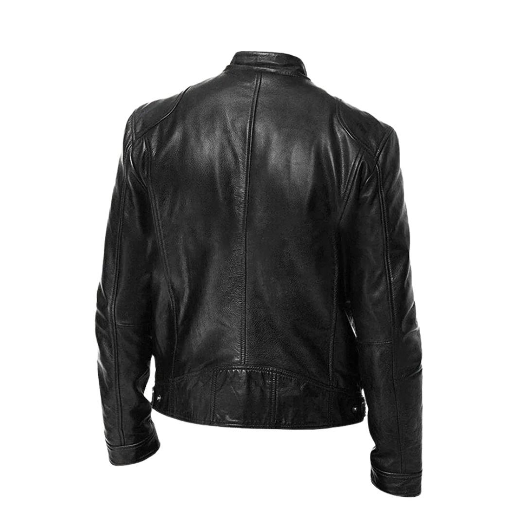 Leather Jacket | Faux Leather | Leatherette | Biker Jacket | Men's Leather Jacket-Grace Aura