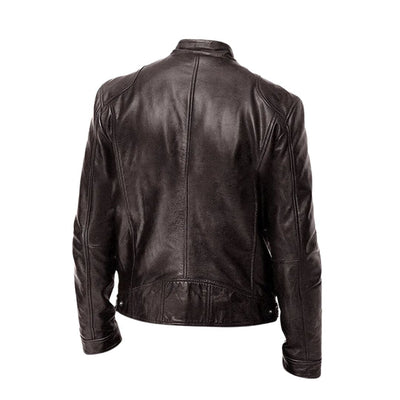 Leather Jacket | Faux Leather | Leatherette | Biker Jacket | Men's Leather Jacket-Grace Aura