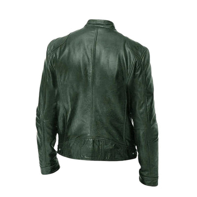 Leather Jacket | Faux Leather | Leatherette | Biker Jacket | Men's Leather Jacket-Grace Aura