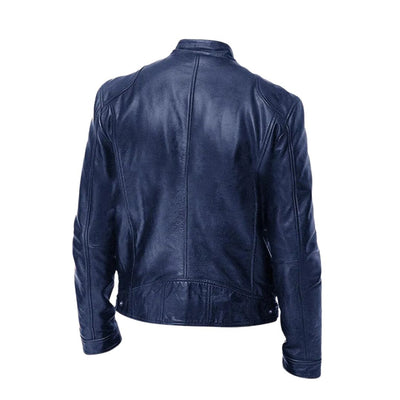 Leather Jacket | Faux Leather | Leatherette | Biker Jacket | Men's Leather Jacket-Grace Aura