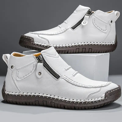 Leather Shoes - Non Slip - Orthopedic - Leather Boots - Men's Shoes-Grace Aura