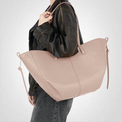 Leatherette Bag - Vintage - Shopper - Shoulder Bag - Large Tote Bag-Grace Aura