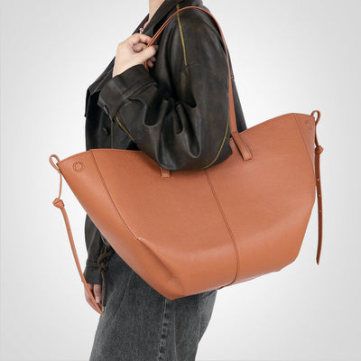 Leatherette Bag - Vintage - Shopper - Shoulder Bag - Large Tote Bag-Grace Aura