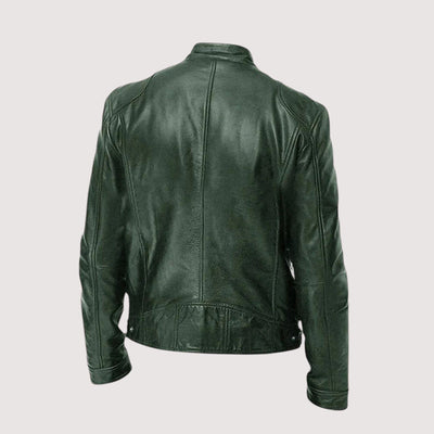 Leatherette Jacket - Regular Fit - Vegan Leather - Biker Jacket - Men's Leather Jacket-Grace Aura
