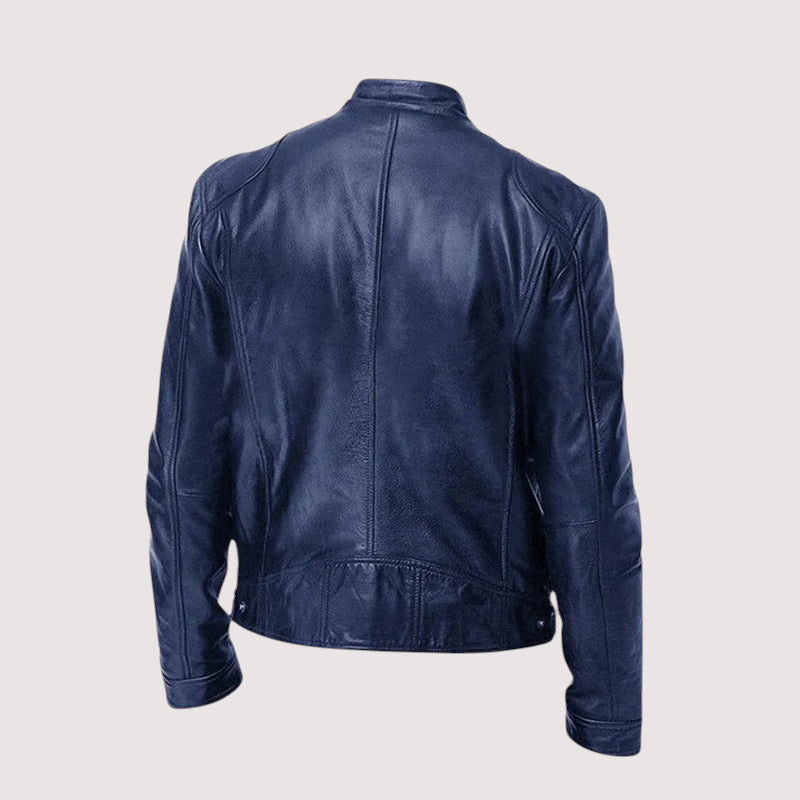 Leatherette Jacket - Regular Fit - Vegan Leather - Biker Jacket - Men's Leather Jacket-Grace Aura