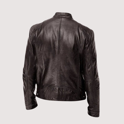 Leatherette Jacket - Regular Fit - Vegan Leather - Biker Jacket - Men's Leather Jacket-Grace Aura