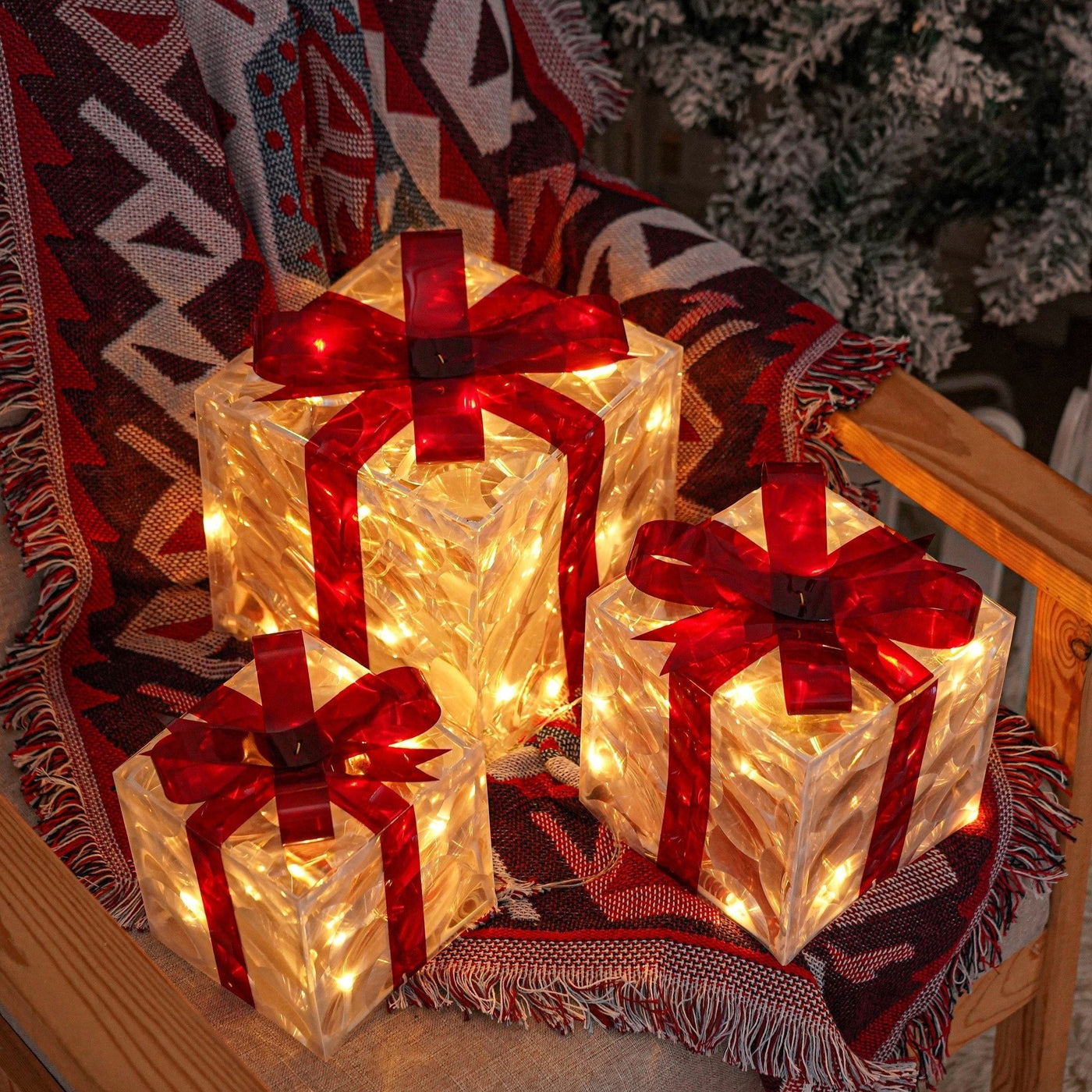 Light-Up Presents - LED Gift Box Christmas Light Decoration-Grace Aura