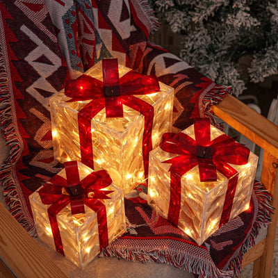 Light-Up Presents - LED Gift Box Christmas Light Decoration-Grace Aura