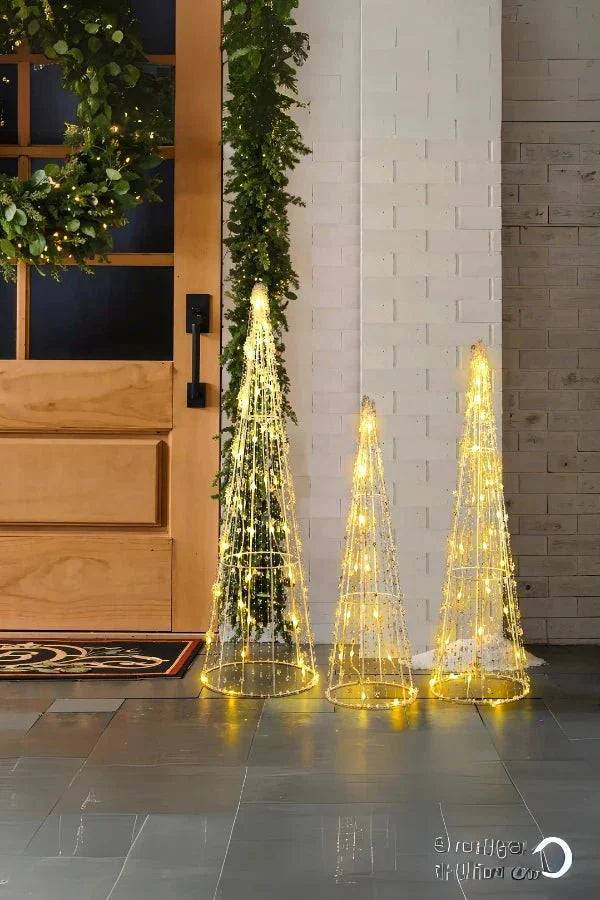 Lighted Cone - Outdoor LED Cone Christmas Tree Decoration-Grace Aura