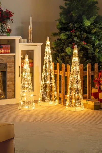 Lighted Cone - Outdoor LED Cone Christmas Tree Decoration-Grace Aura