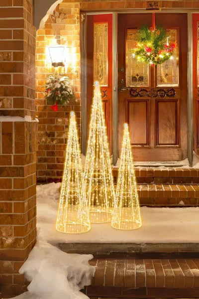 Lighted Cone - Outdoor LED Cone Christmas Tree Decoration-Grace Aura