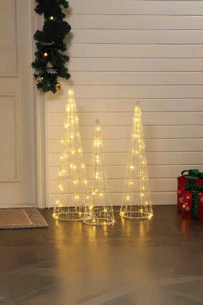 Lighted Cone - Outdoor LED Cone Christmas Tree Decoration-Grace Aura