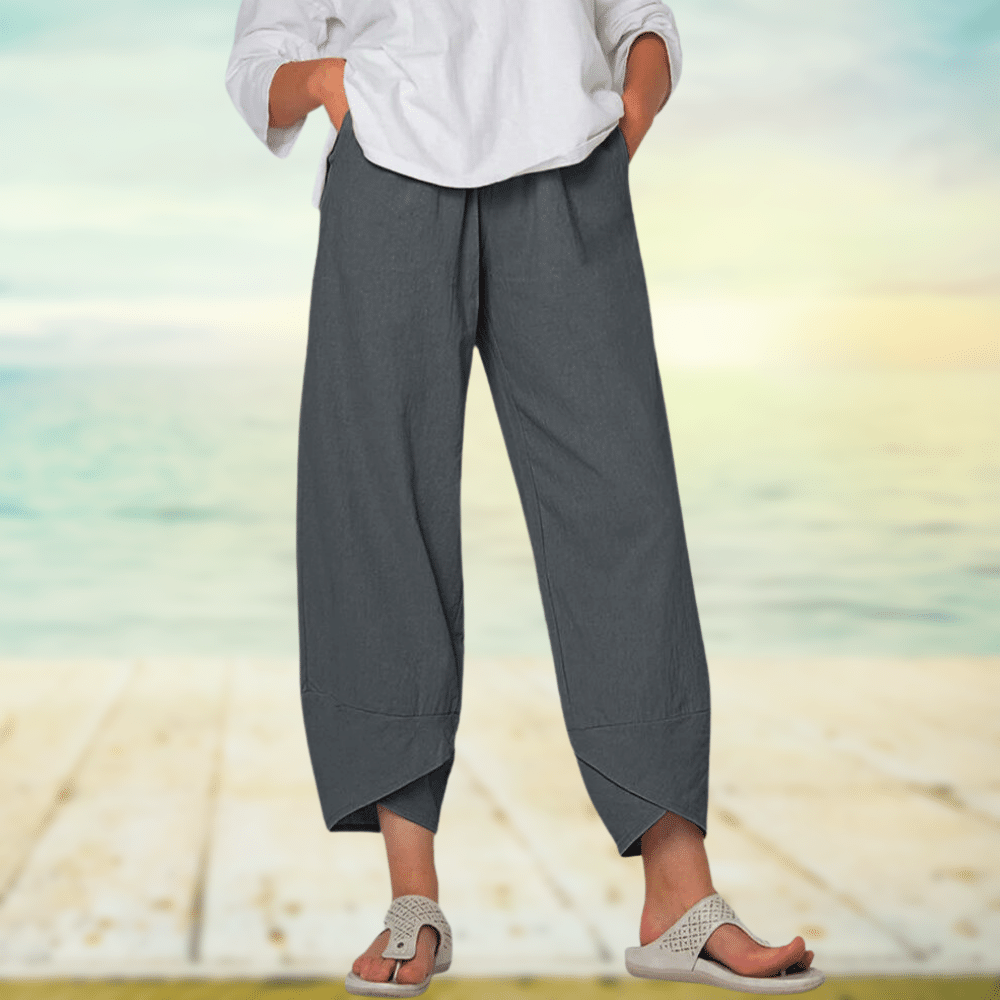 Linen Pants - Casual - Loose Fit - Summer Pants - Women's Trousers-Grace Aura