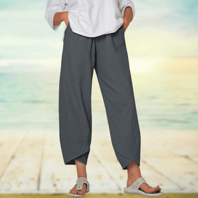 Linen Pants - Casual - Loose Fit - Summer Pants - Women's Trousers-Grace Aura