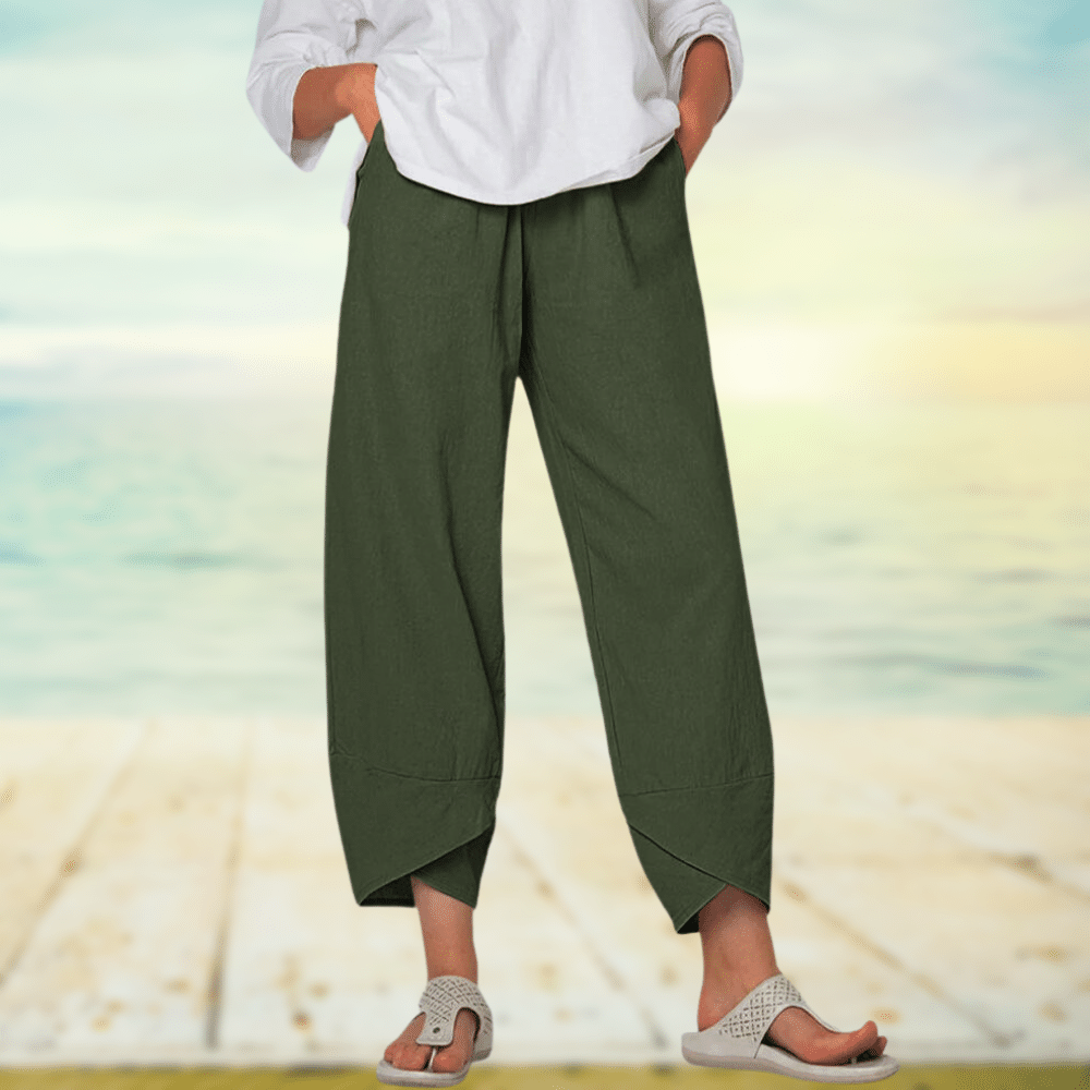Linen Pants - Casual - Loose Fit - Summer Pants - Women's Trousers-Grace Aura