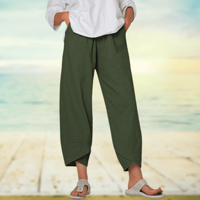 Linen Pants - Casual - Loose Fit - Summer Pants - Women's Trousers-Grace Aura