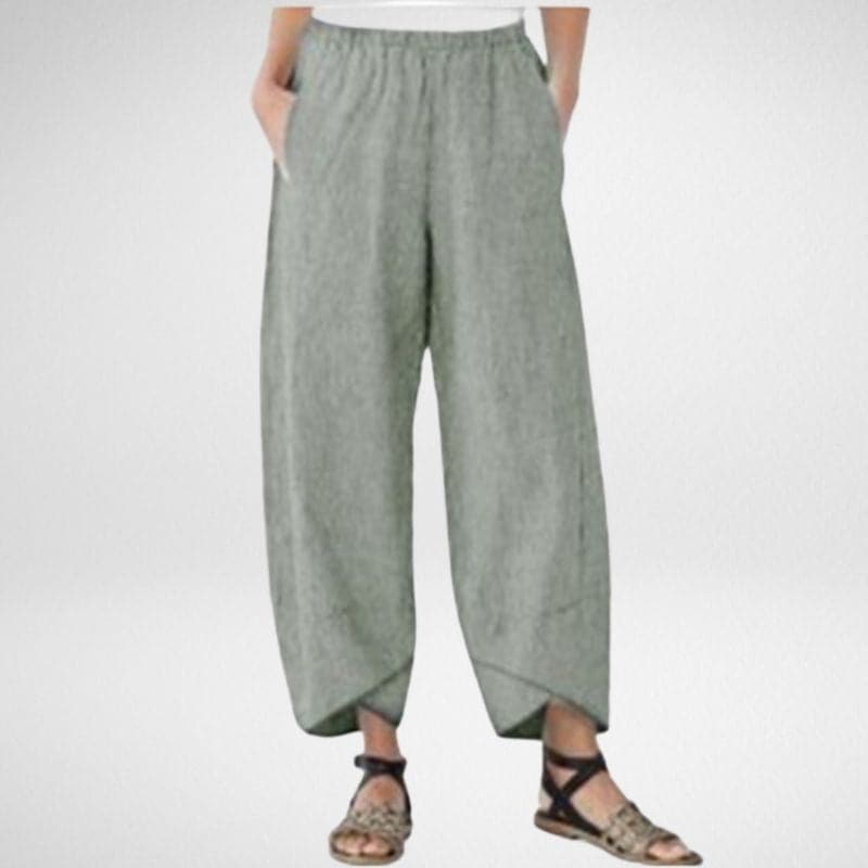 Linen Pants - Casual - Loose Fit - Summer Pants - Women's Trousers-Grace Aura