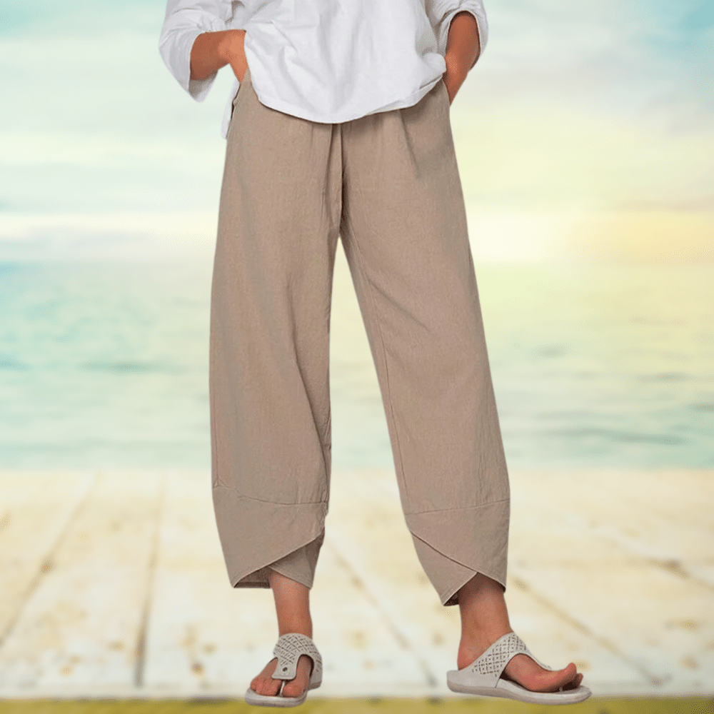 Linen Pants - Casual - Loose Fit - Summer Pants - Women's Trousers-Grace Aura