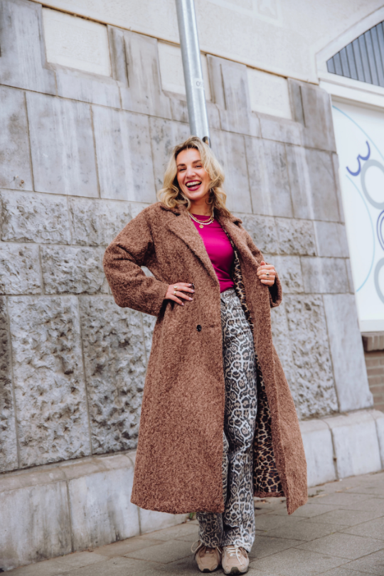 Long Coat - Women's Double Breasted Teddy Coat for Autumn and Winter-Grace Aura
