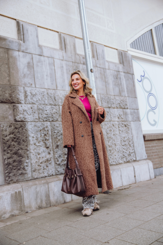 Long Coat - Women's Double Breasted Teddy Coat for Autumn and Winter-Grace Aura
