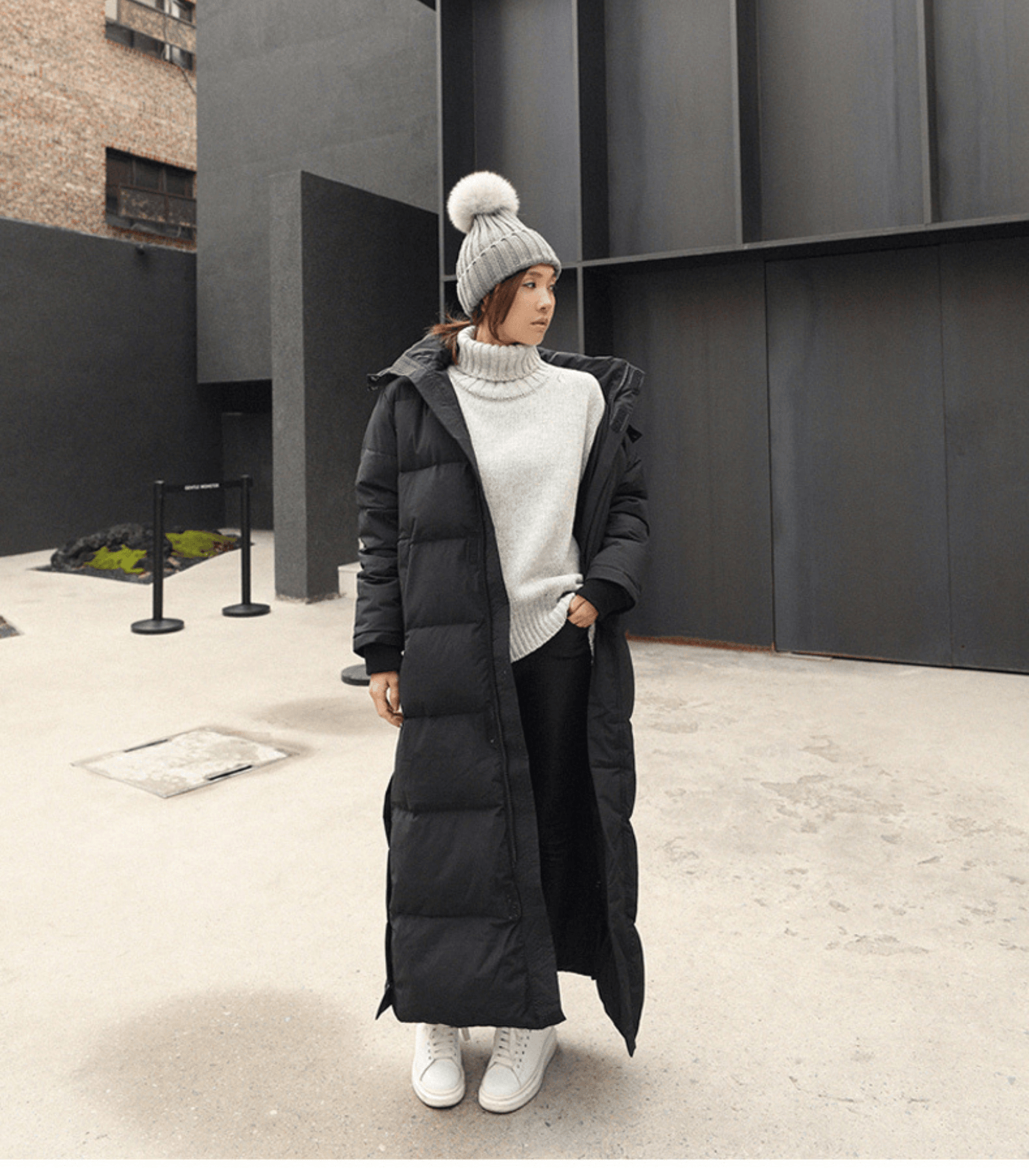 Long Puffer Coat - Hooded - Oversized - Ladies Long Puffer Jacket - Women's Winter Coat-Grace Aura