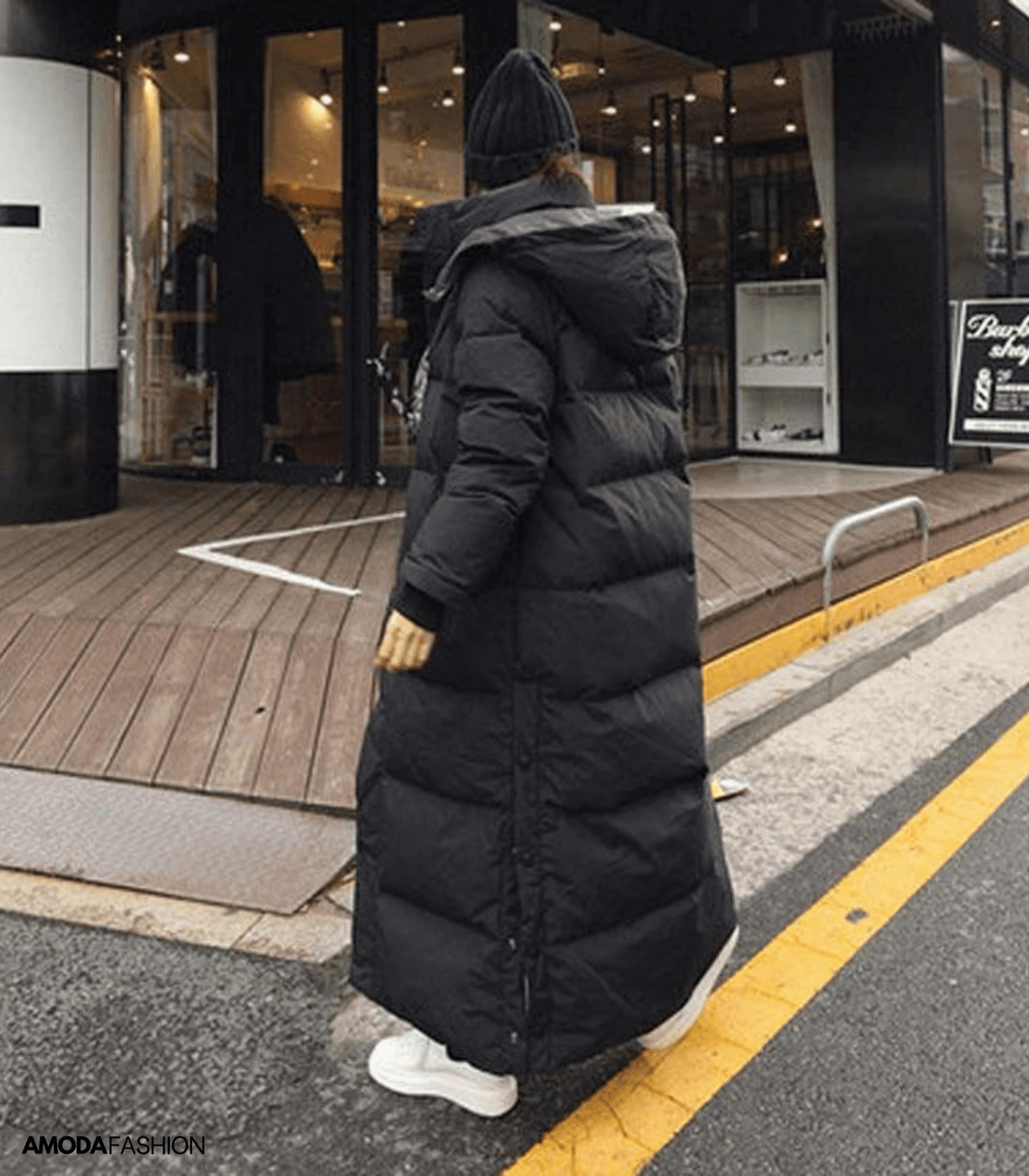 Long Puffer Coat - Hooded - Oversized - Ladies Long Puffer Jacket - Women's Winter Coat-Grace Aura