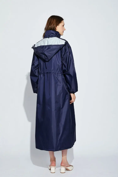Long Raincoat | Hooded | Drawstring Waist | Rain Jacket | Ladies Long Waterproof Coat-Grace Aura